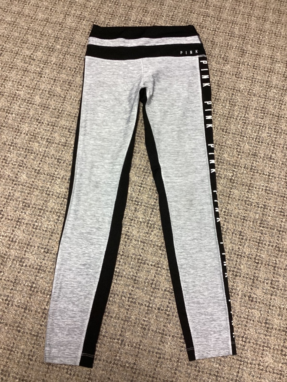 PINK Victoria's Secret Ultimate Black White Gray Active Leggings Size Small